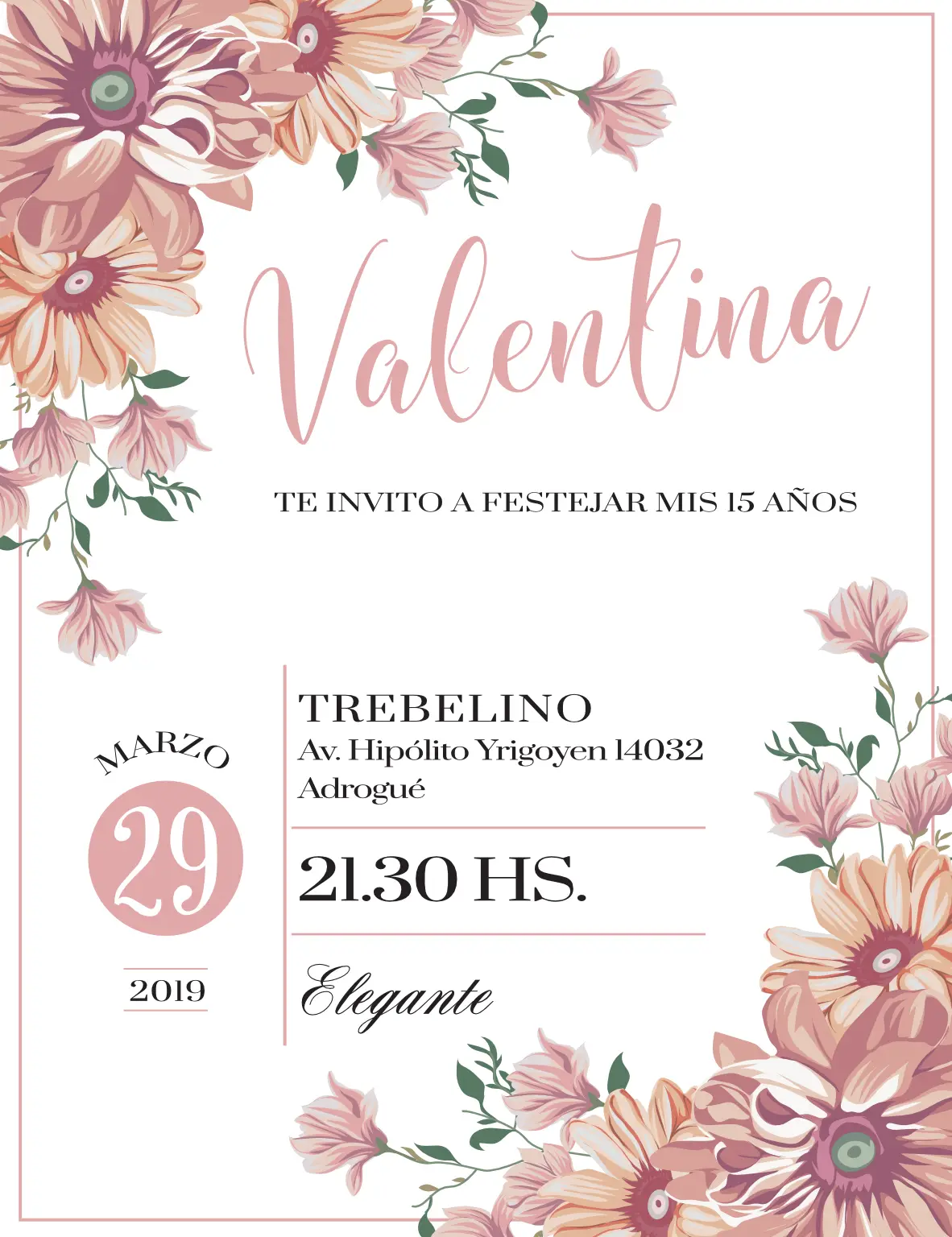 15 años Valentina